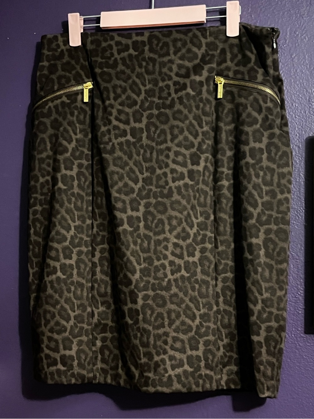 PLUS SIZE Michael Kors Leopard Print Pencil Skirt